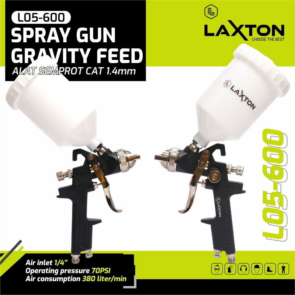 Spray gun - spray gun cat semprot - spraygun hvlp - Laxton alat semprot cat spraygun 600cc L05-600
