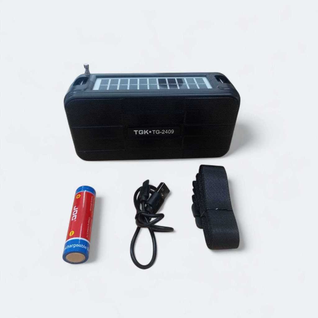 Speaker Bluetooth Portable Solar Charging FM Radio with Senter LED