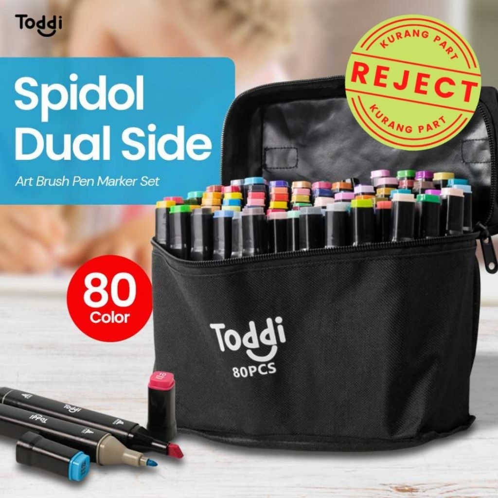 

[OBRAL KURANG PART] Spidol Dual Side Fine Art Brush Pen Art Marker Set 80 Color - HL270
