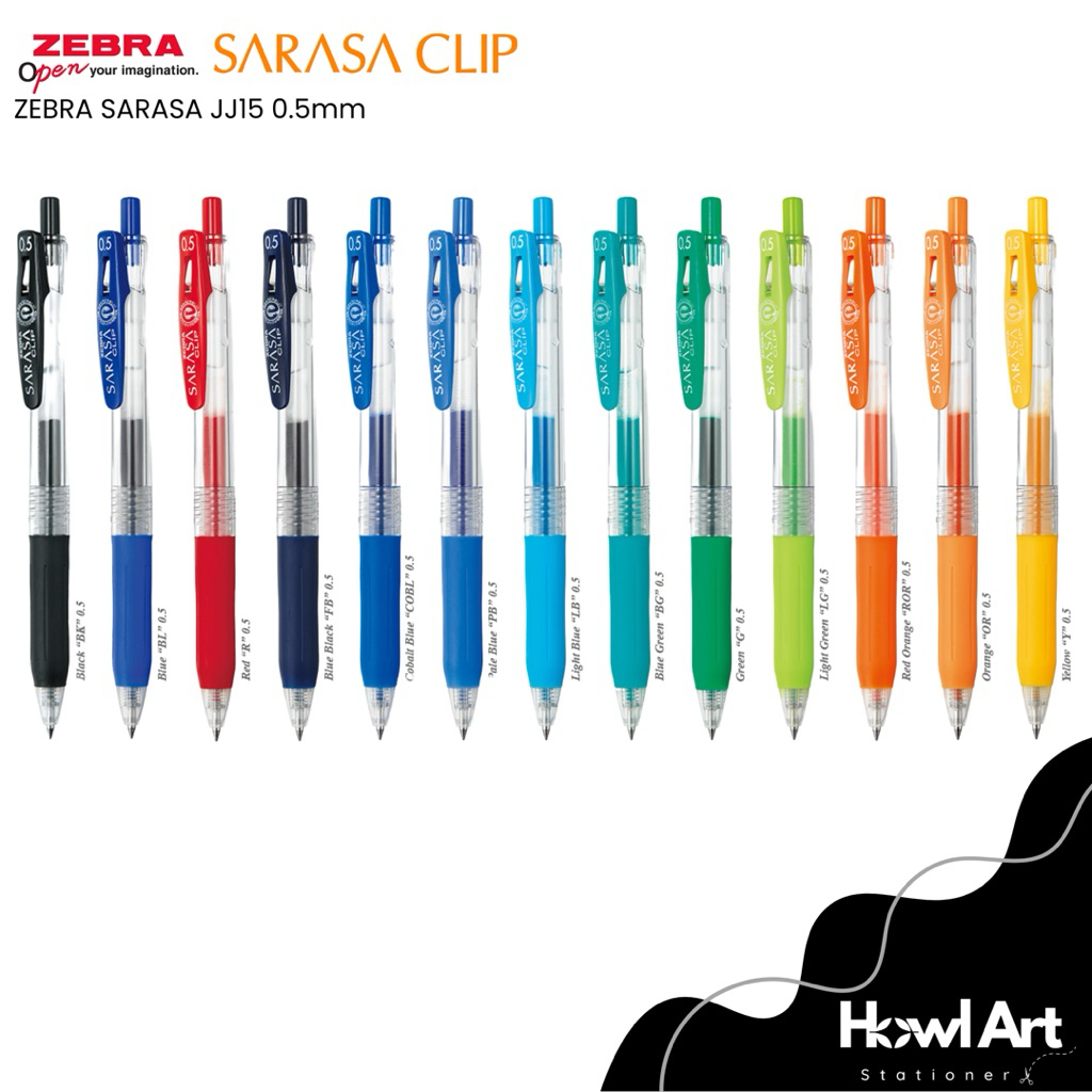 

ZEBRA Sarasa Clip JJ15 Pulpen Gel 0.5mm Retractable Ballpoint pen Waterproof