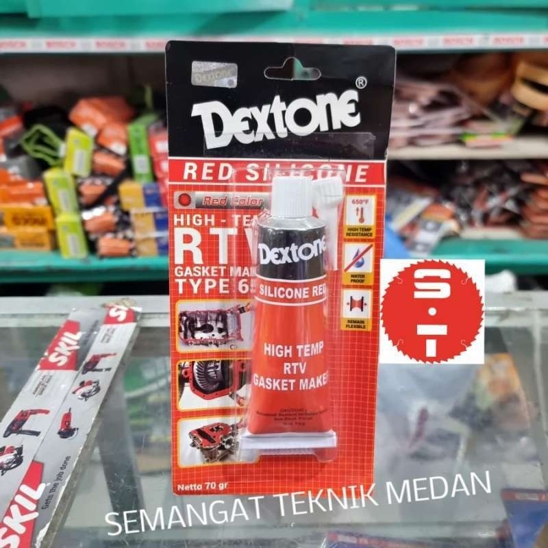 

DEXTONE Lem Silikon Merah 70 g 70gr TAHAN PANAS TEMPERATUR TINGGI 70gram 70 gr 70 gram 70g lem pipa pompa keramik plastik MURAH