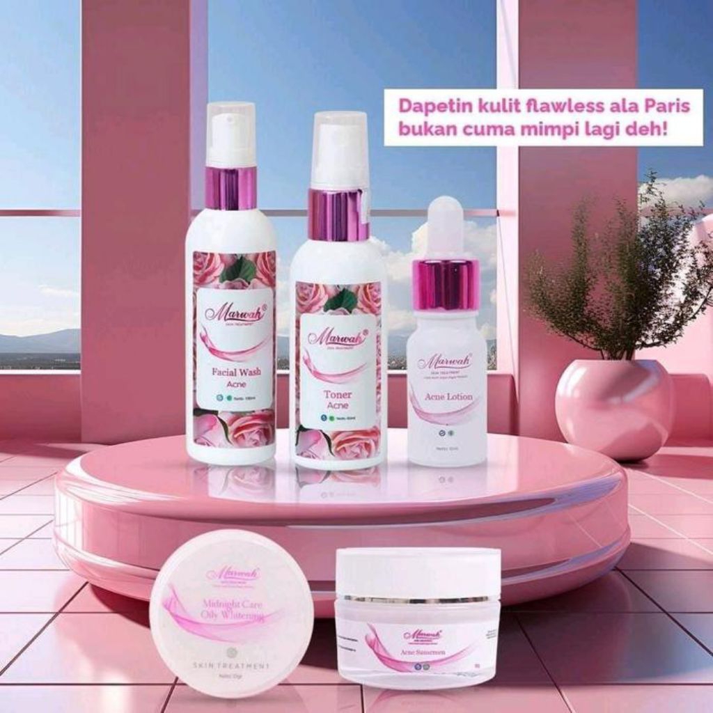 Marwah skincare white perfect 1 set produk