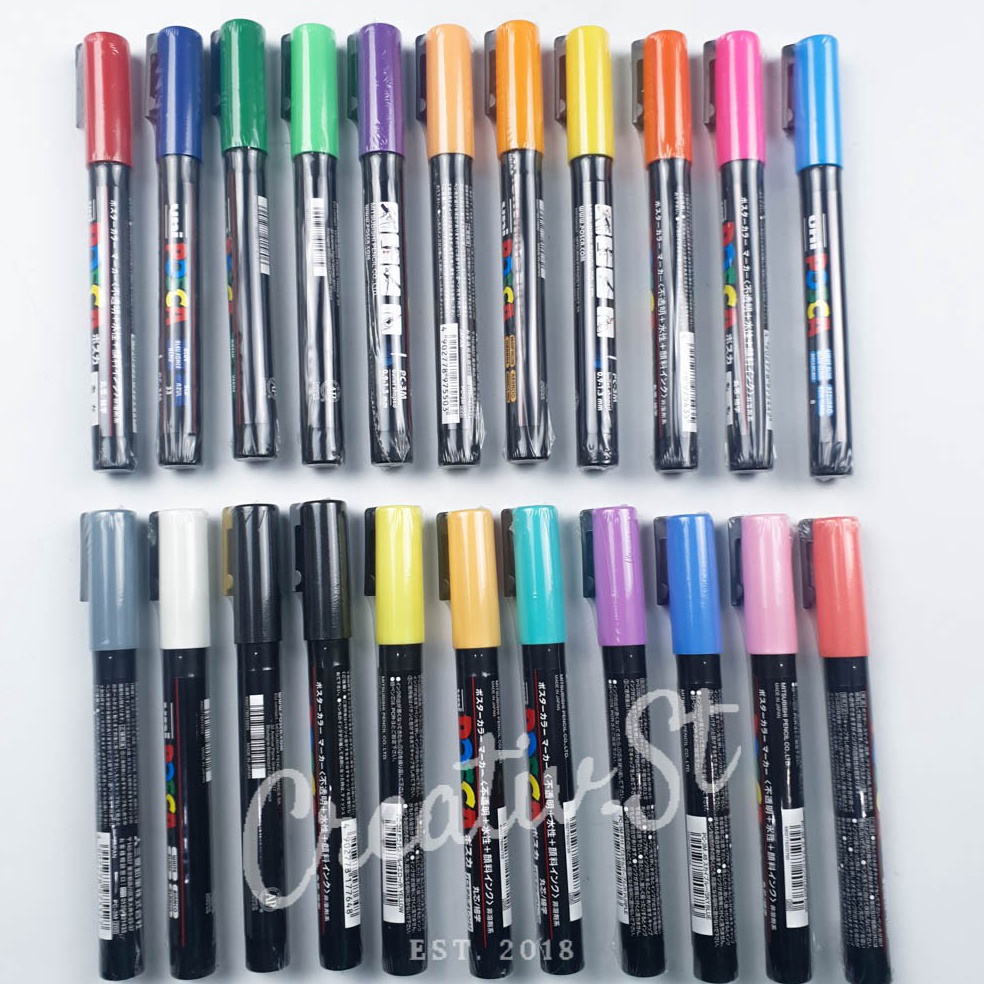 

KODE T35V Uni Posca Pc3M Paint Marker Fine Point Tip Part 1 Spidol Warna