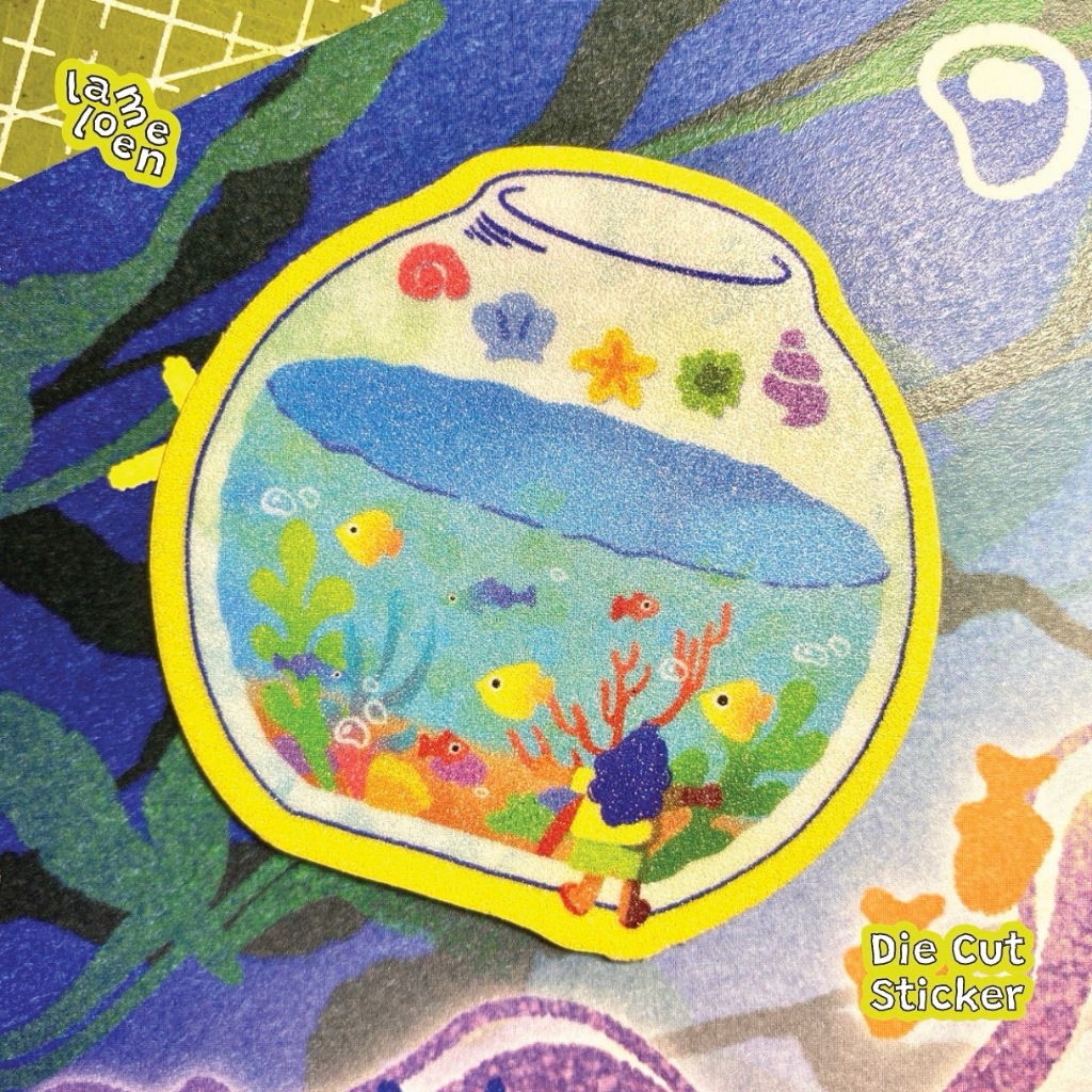 

Lameloen's Fish Tank Friends - Fish Bowl Sticker Diecut