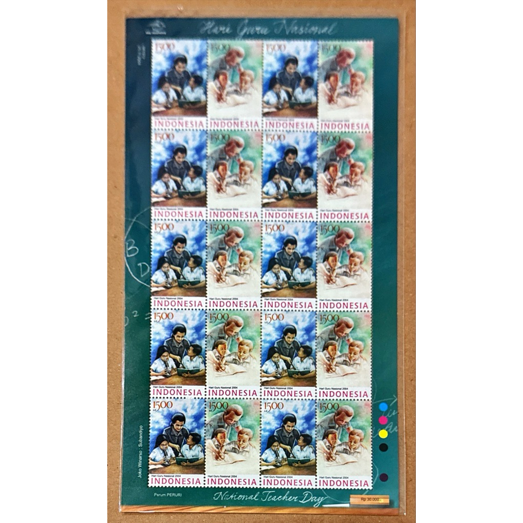 

(FA) PRANGKO INDONESIA 2004 FULL SHEET HARI GURU NASIONAL 2V SET X 10SERI. MNH.