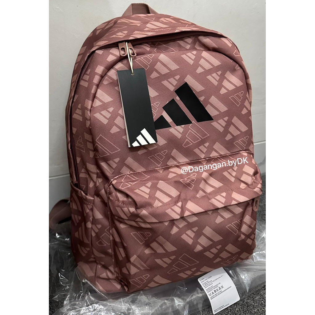 Tas Adidas Backpack 3Stripes Logo Original 100% Dark Pink (Limited)