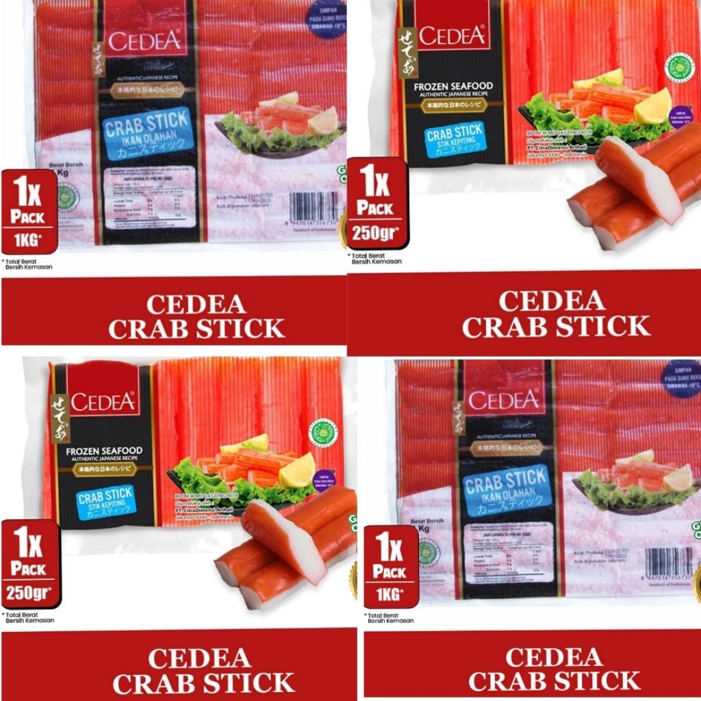 

Kode E. Cedea Crab Stick - Crab Stik 250gr / 1kg
