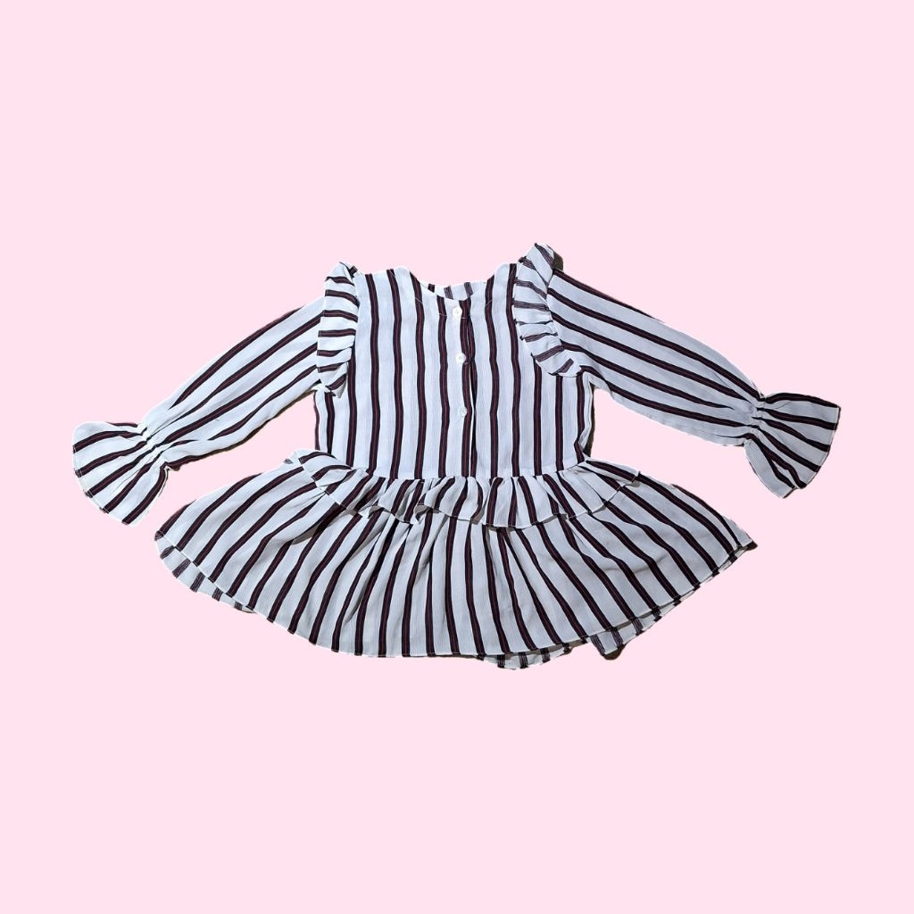 Blouse Atasan Wanita Model Garis Garis