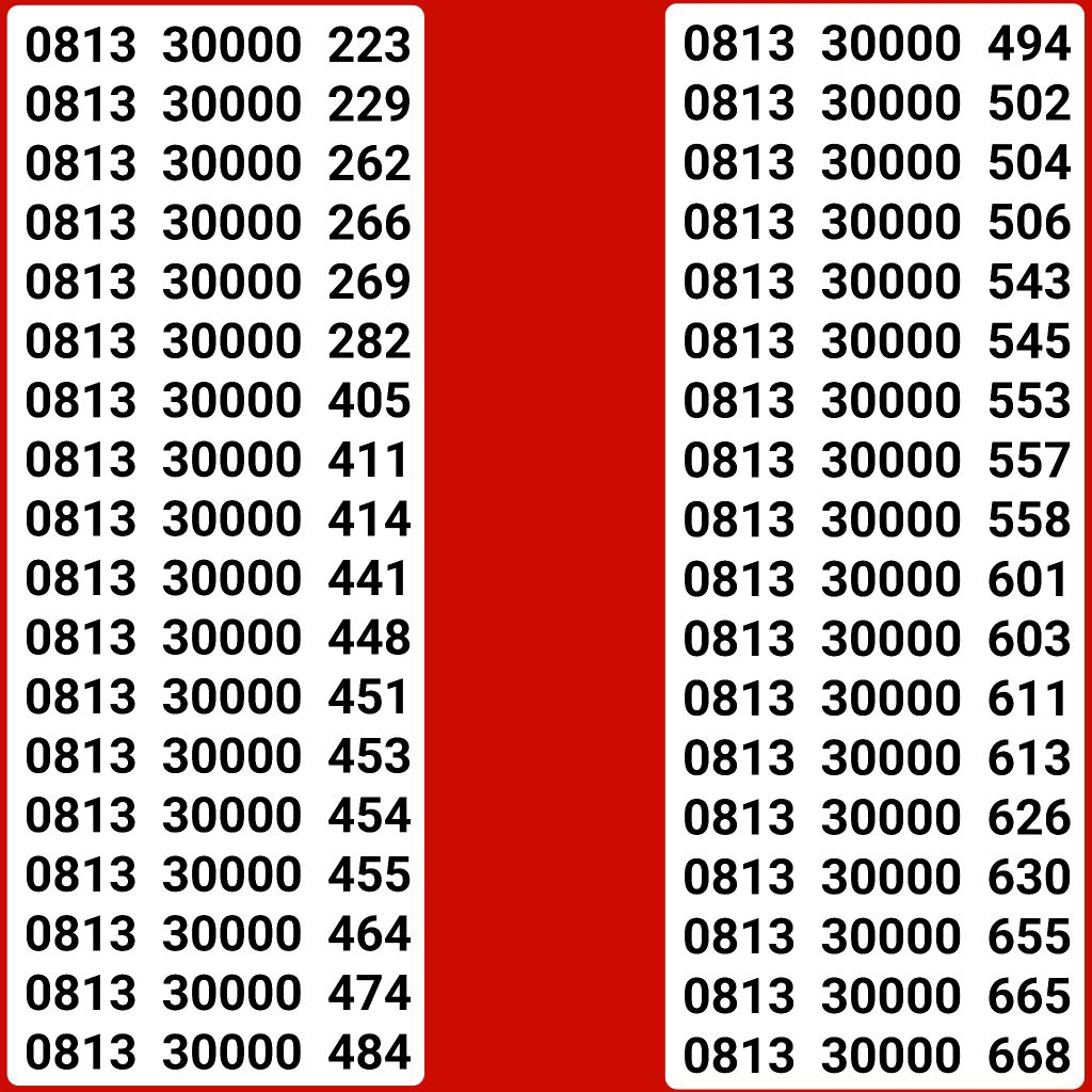 Nomor Cantik Telkomsel seri kwarted 0000 4G 5G