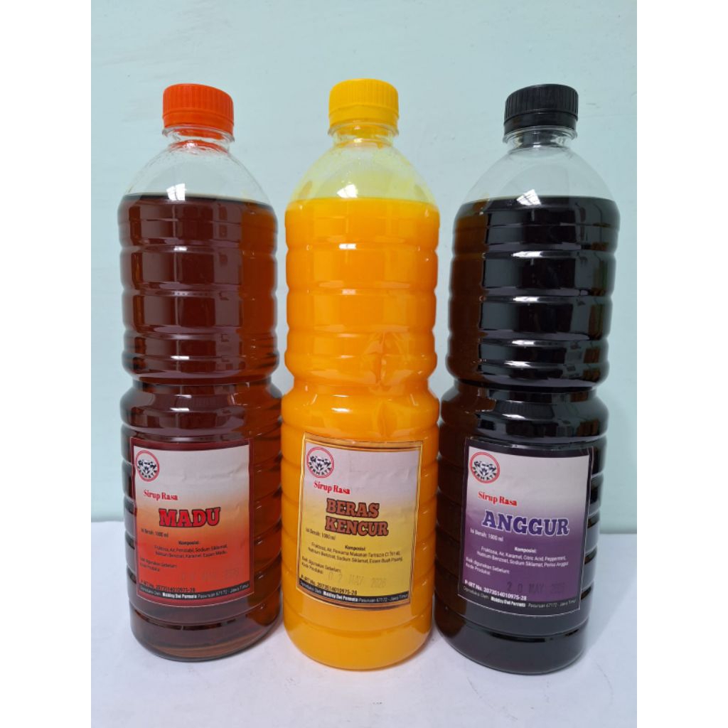 

Sirup Madu Sirup Beras Kencur Sirup Anggur merk Permata