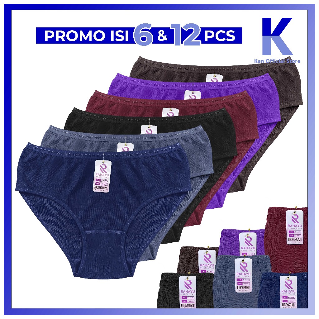 CD Wanita Dewasa Isi 6 & 12pcs / CD Wanita Katun / Celana Dalam Wanita / CD Rahayu