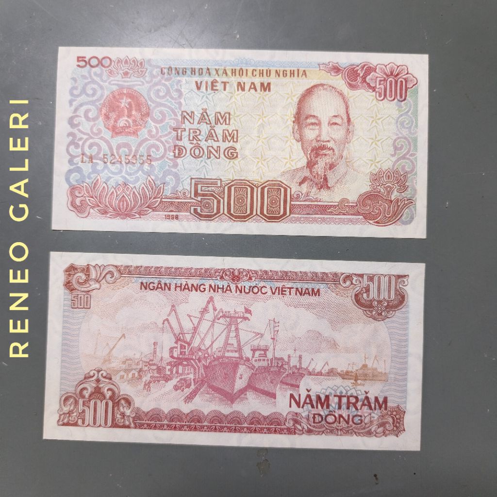 Mulus 500 Dong Vietnam Tahun 1988 Uang Kuno Asing Luar Negeri Gress Asli Original