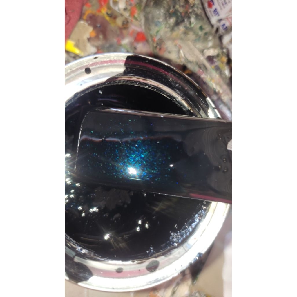 BLACK METALIK BLUE 100%PU | CAT HITAM METALIK BIRU JENIS PU | CAT MOBIL | CAT MOTOR | CAT BERKUALITA