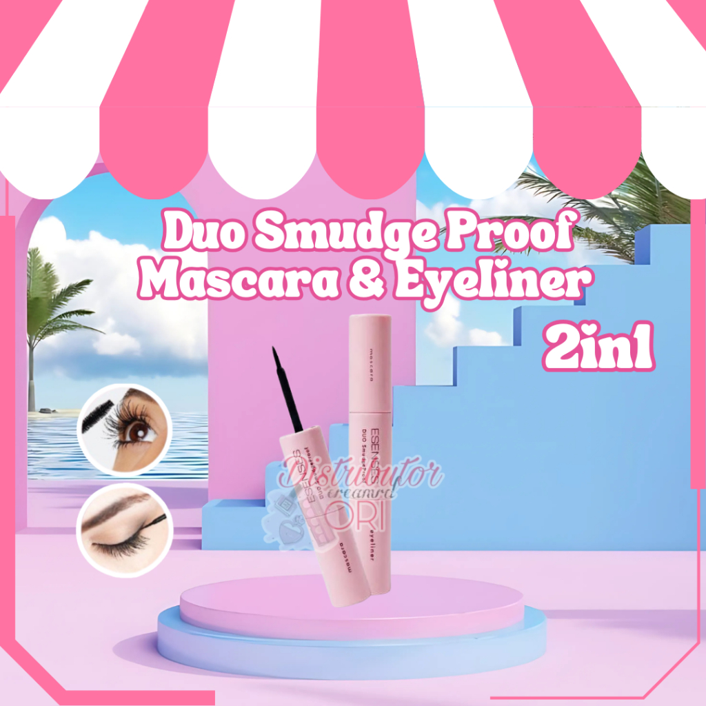 Esenses Duo Smudge Proof Mascara & Eyeliner 2in1 / Make Up Mata