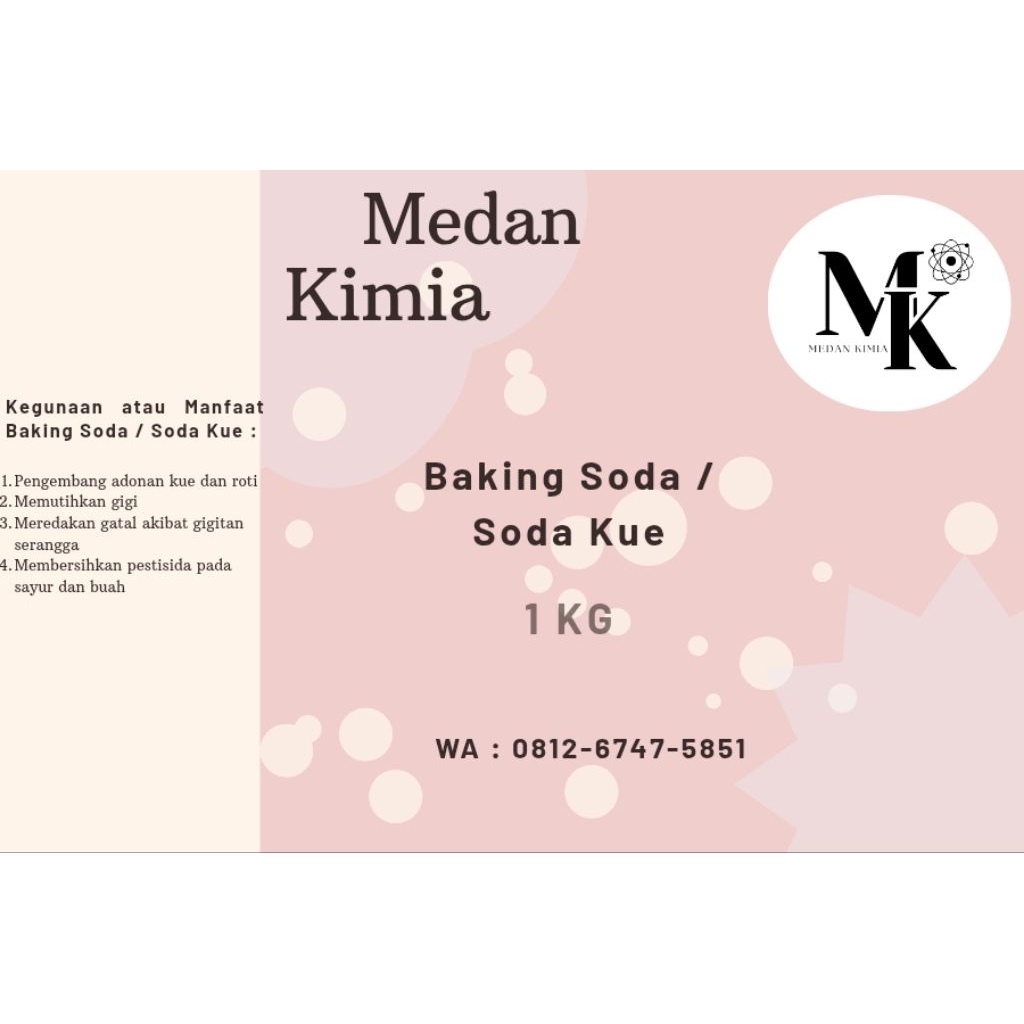

Baking Soda 1 Kg / Sodium Bicarbonate / Soda Kue / Pengembang Kue
