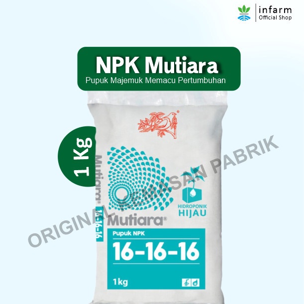 Pupuk NPK Mutiara 161616 1KG Granular Ori KODE Y6T8