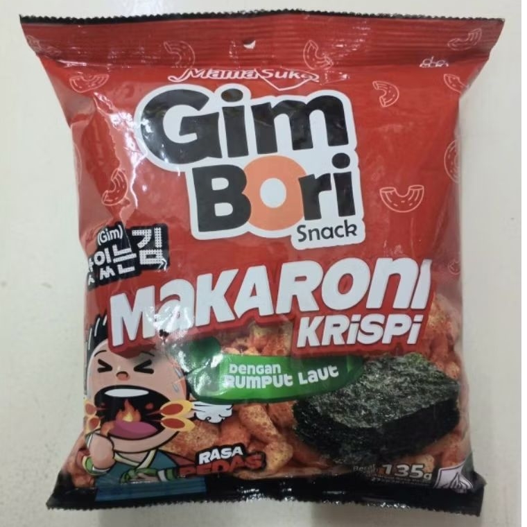 

Mamasuka Gim bori makaroni crispy rasa Pedas dan BBQ 135gr