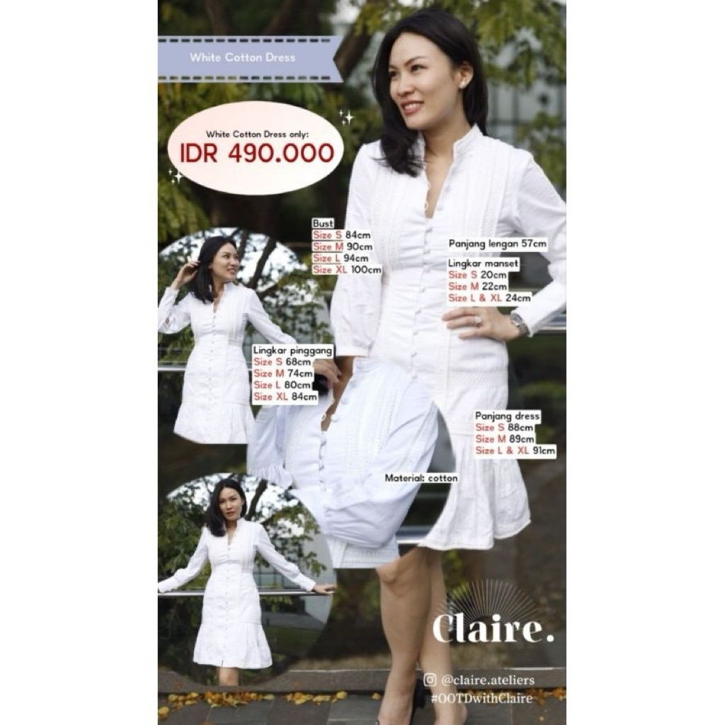 Cotton Dress Claire by CynthiaTan
