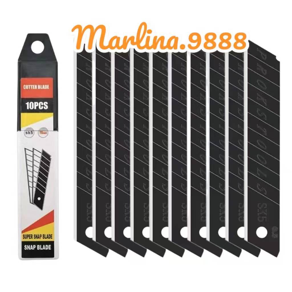 

Isi Ulang Cutter Hitam Besar 18mm SK5 Refill Cutter Besar Tajam 18mm Stainless {10 pcs}