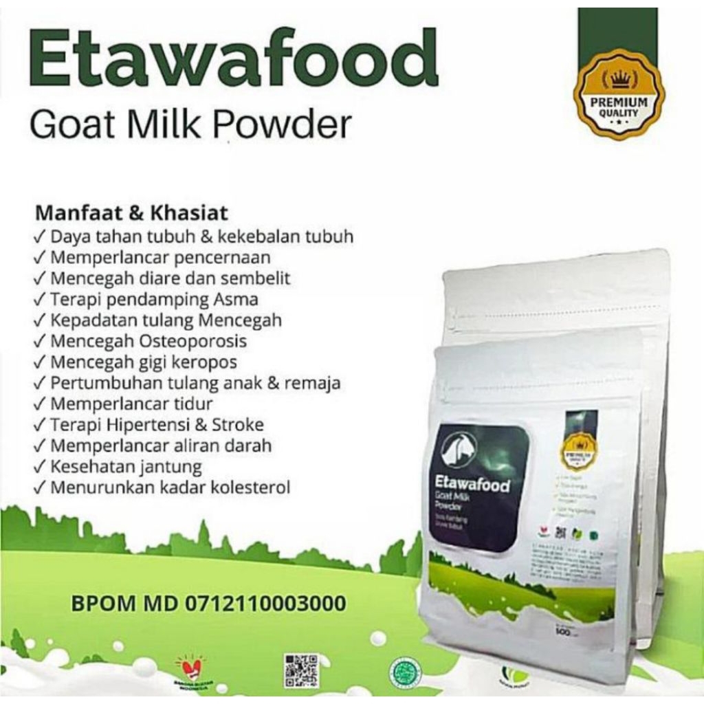 

Etawafood Susu Kambing Goat Milk Powder 500gram | Susu Kambing Etawa Bubuk Original