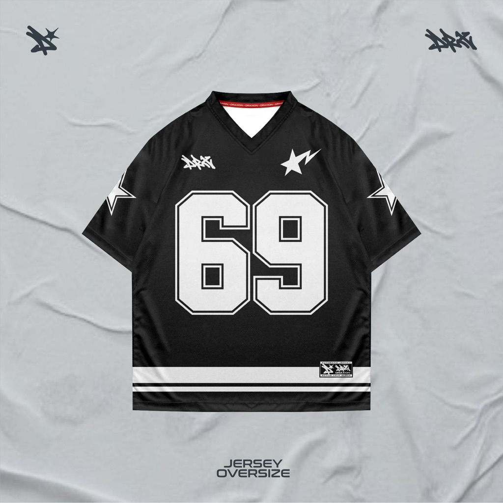 ZuperCuan Original OVER SIZE Jersey Streetwear Number / Jersey Hockey / Jersey Rugby / Jersey Vintag