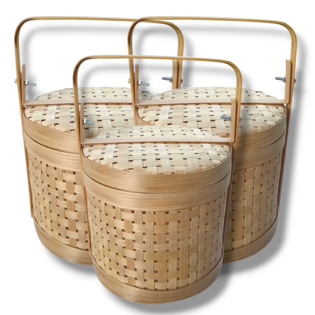 Rantang bambu wadah toples / Rantang bambu hampers