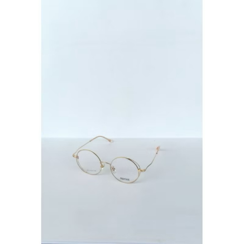 frame kacamata bulat besi (warna gold)