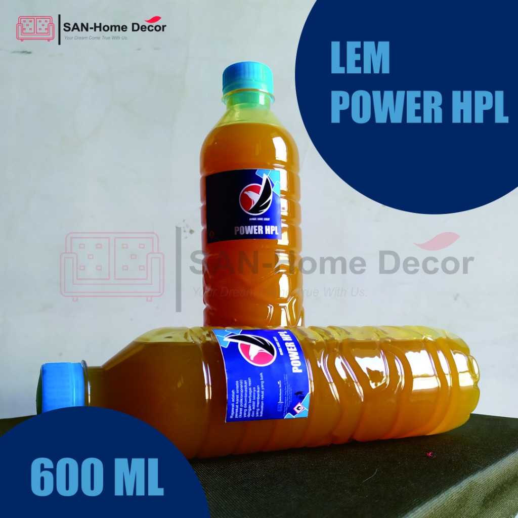 San-Home Decor Lem Power HPL 600 ml/Lem Botolan Kuning 600ml/Lem HPL/Lem Kuning Rajawali