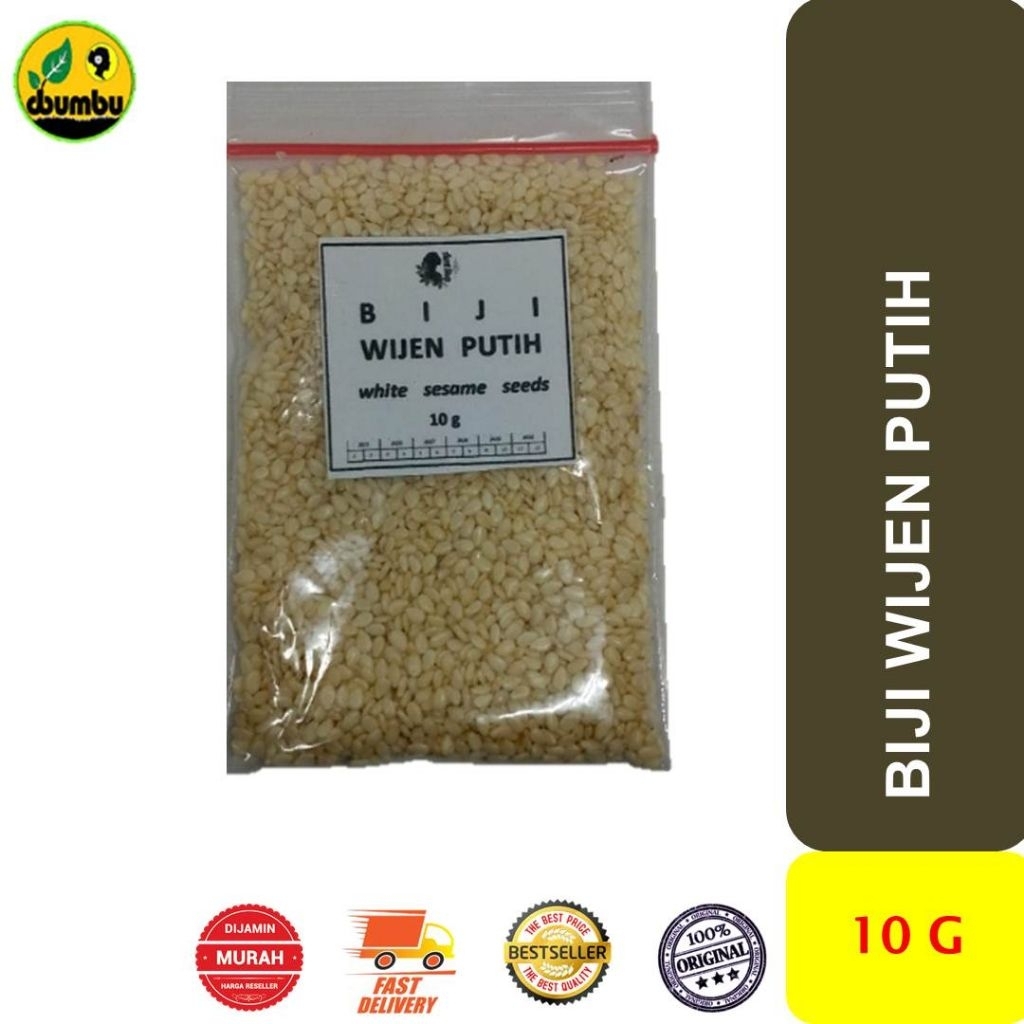 

Biji Wijen Putih kemasan Sachet 10 gram / Sesame Seeds