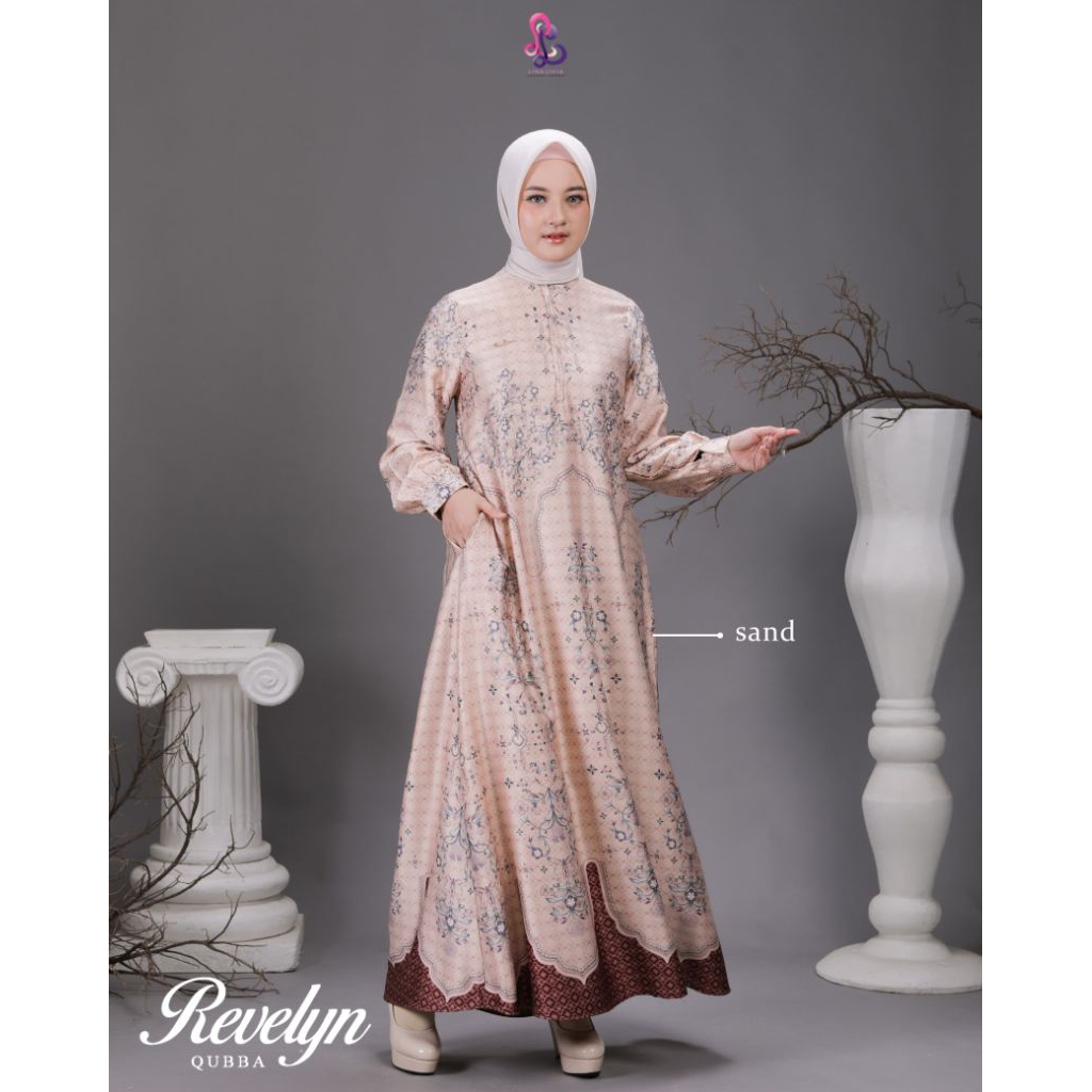 Linalivia Hijab Gamis Revelyn dress mewah lebaran