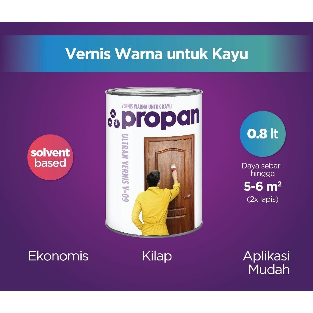 PROPAN CAT VERNIS WARNA UNTUK KAYU/ULTRAN VERNIS V-09 PROPAN