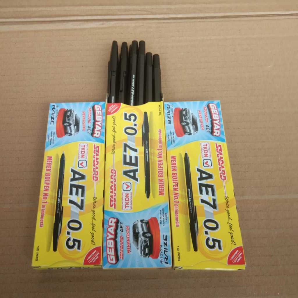 

Pulpen [12PCS] Bolpoin Standard AE7 1Pack Warna hitam