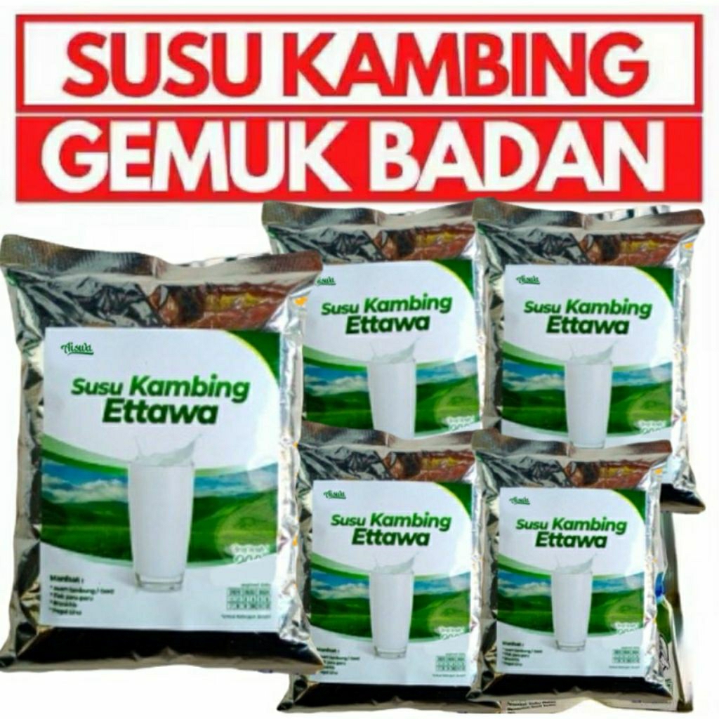 

Susu Kambing Etawa Dapat 5 Bungkus Bubuk Full Cream Bubuk BUKAN Susu Etawaku Platinum Weigh Herba Etawanesia Flyon