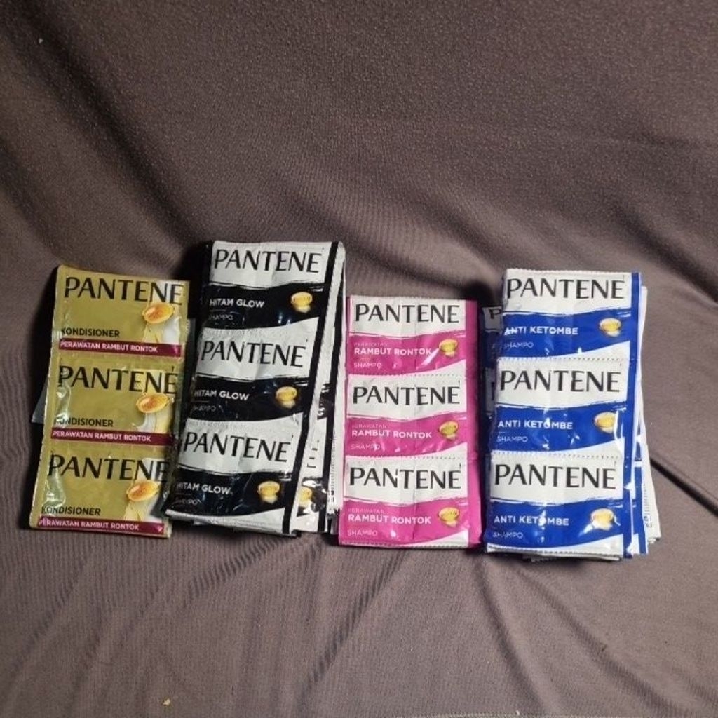 Shampo pantene sachet/ shampo pantene 1 gantung isi 12 pantene pink, biru, hitam dan kondisioner