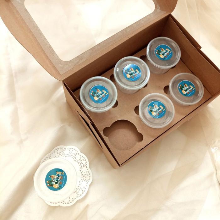 

Dus Kotak Sekat Jendela Bening Box Coklat 5 Pcs Dus Cupcake Box Kue Box Pudding Sekat Kardus Kraft