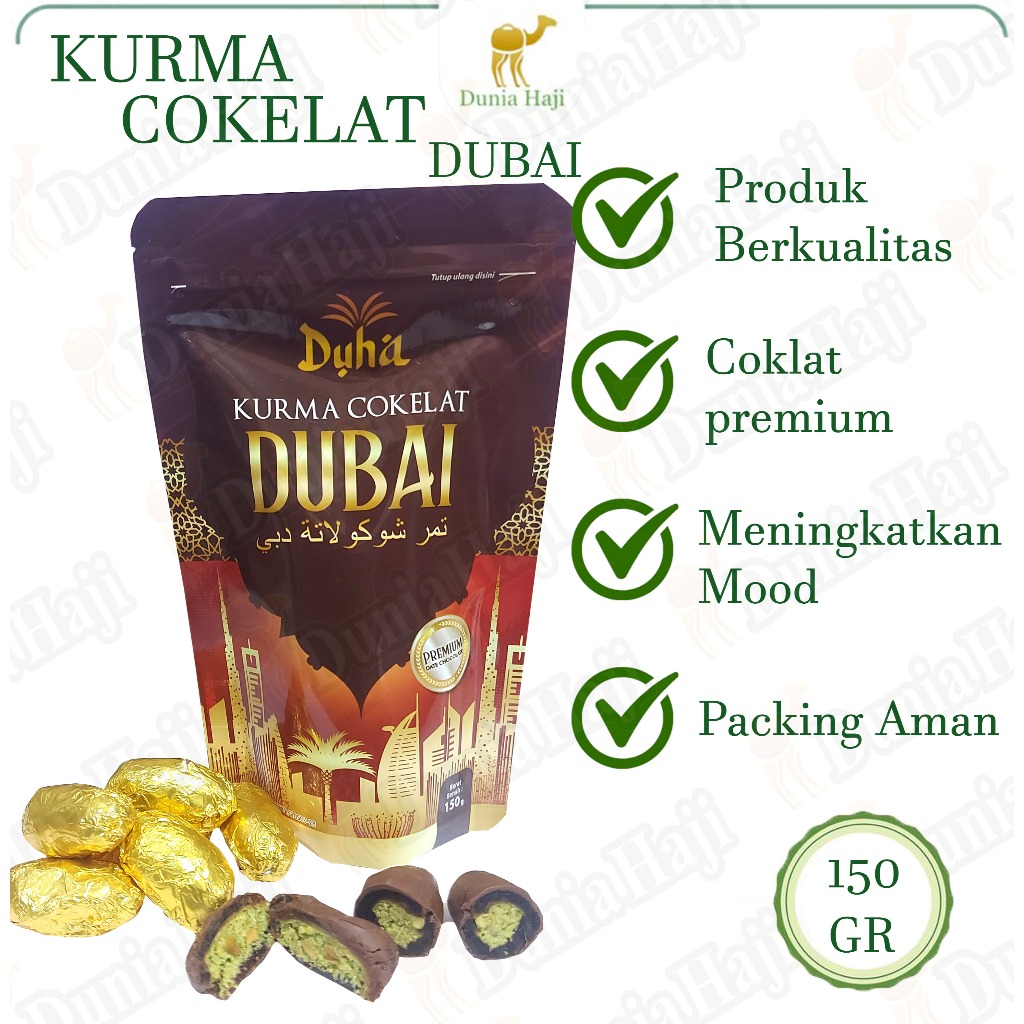 

Kurma Cokelat Dubai 150gr Isi Kunafa Cream Pistachio Lapis Coklat Chocolate Dates With Kadayif Pastry Arabic
