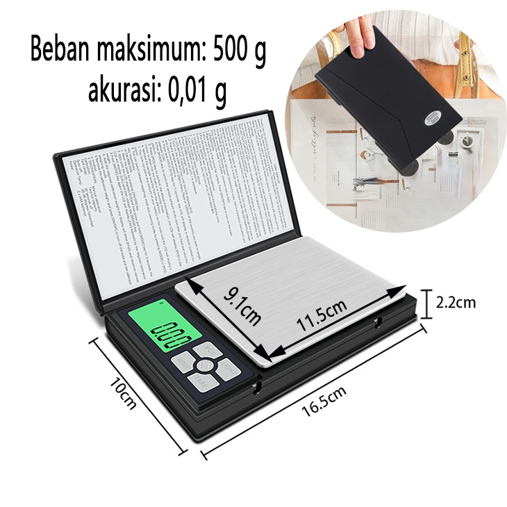 Timbangan Saku Digital Timbangan Emas/Timbangan Emas Notebook Series Digital/Timbangan dapur/0.01gr