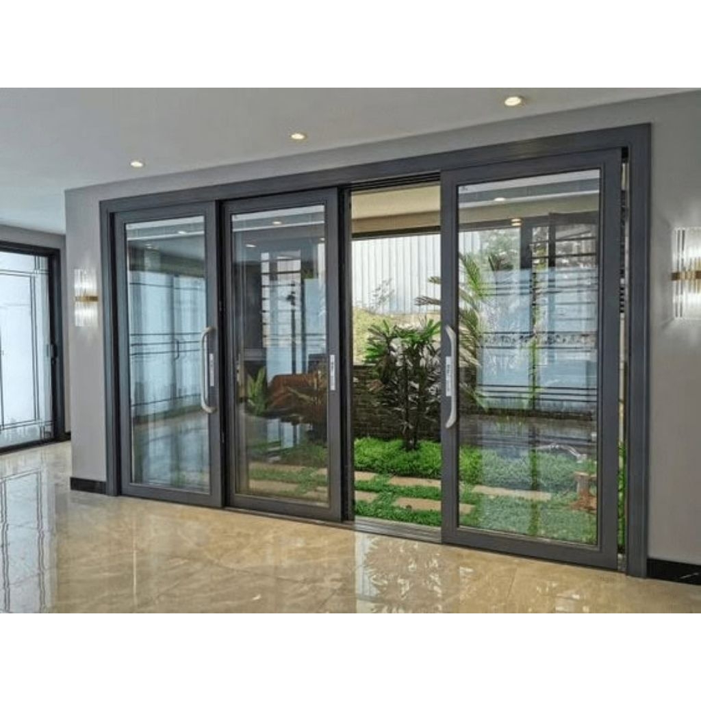 pintu geser sliiding door aluminium kaca