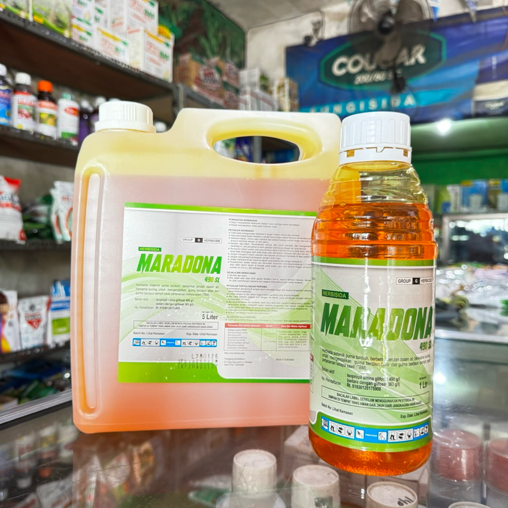 HERBISIDA MARADONA 490 SL - 5 Liter Mengatasi Gulma Pada Sawit Dan Kebun Isopropil Amina Glifosat