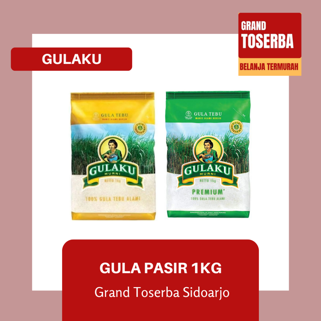 

GULAKU GULA PASIR 1KG / GULA KRISTAL / TEBU PILIHAN / EKONOMIS DAN MURAH