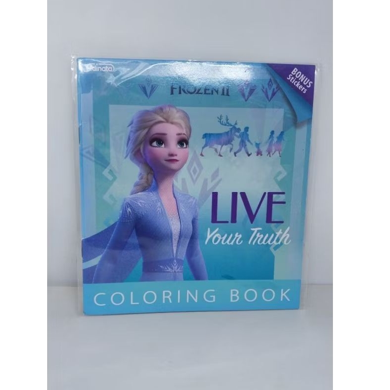 Coloring book Frozen live your truth uk kecil