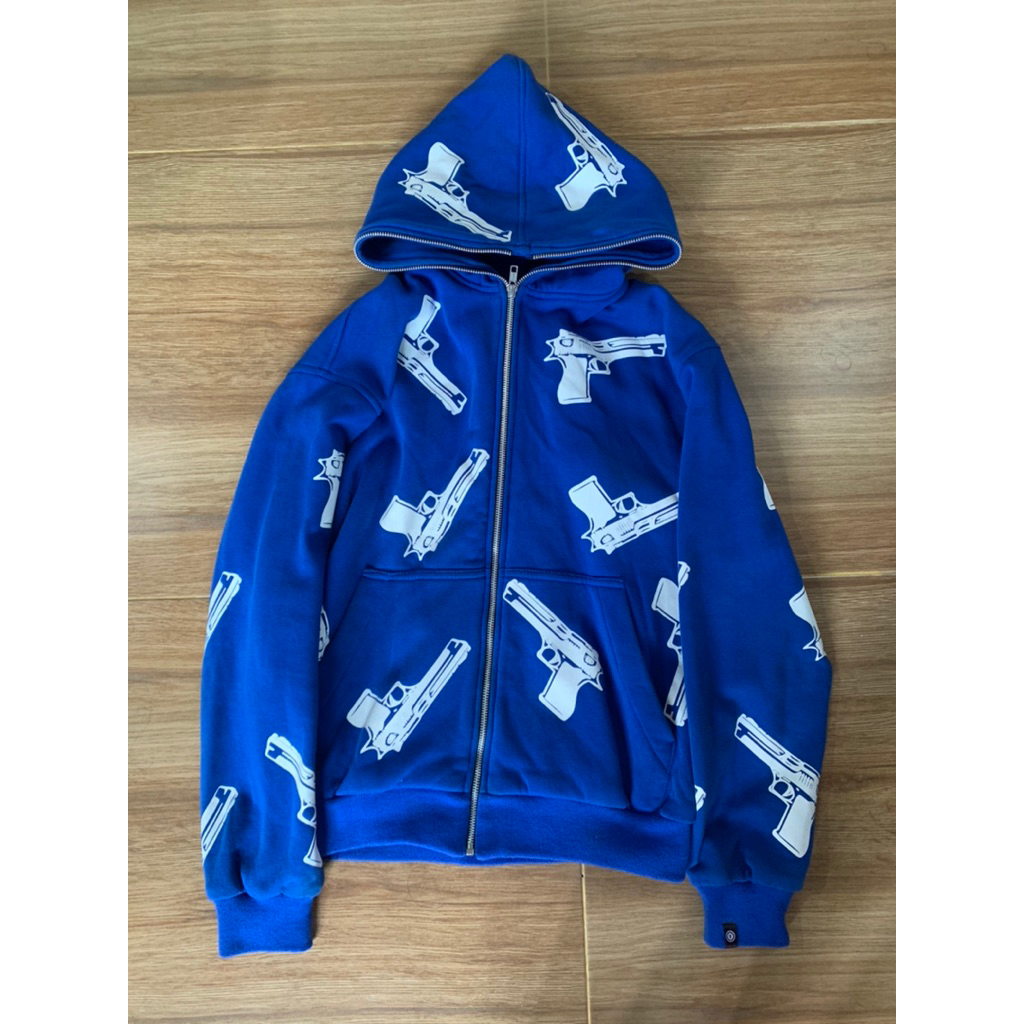 Hoodie Vane Collective Glock Blue Full Zipper