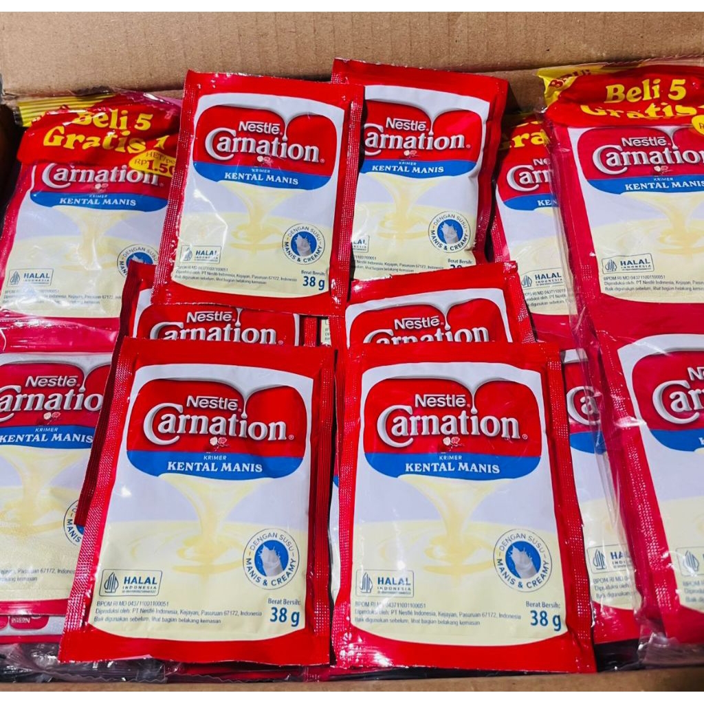 

6 Sachet Carnation Krimer Kental Manis 38gr/Kental Manis Sachet/Kental Manis Martabak/Carnation