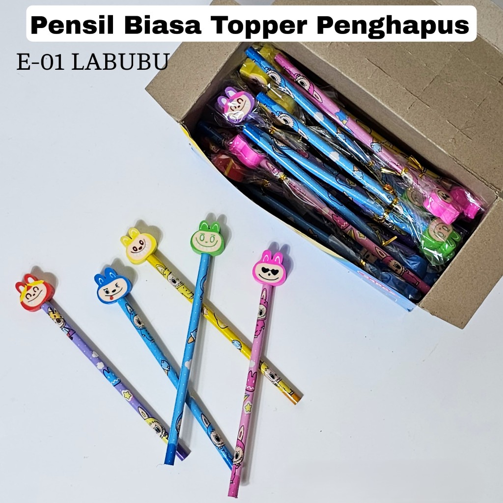 

RB Pensil penghapus SUPER (1box=24set)/pensil unik/pensil stip/pensil hapusan
