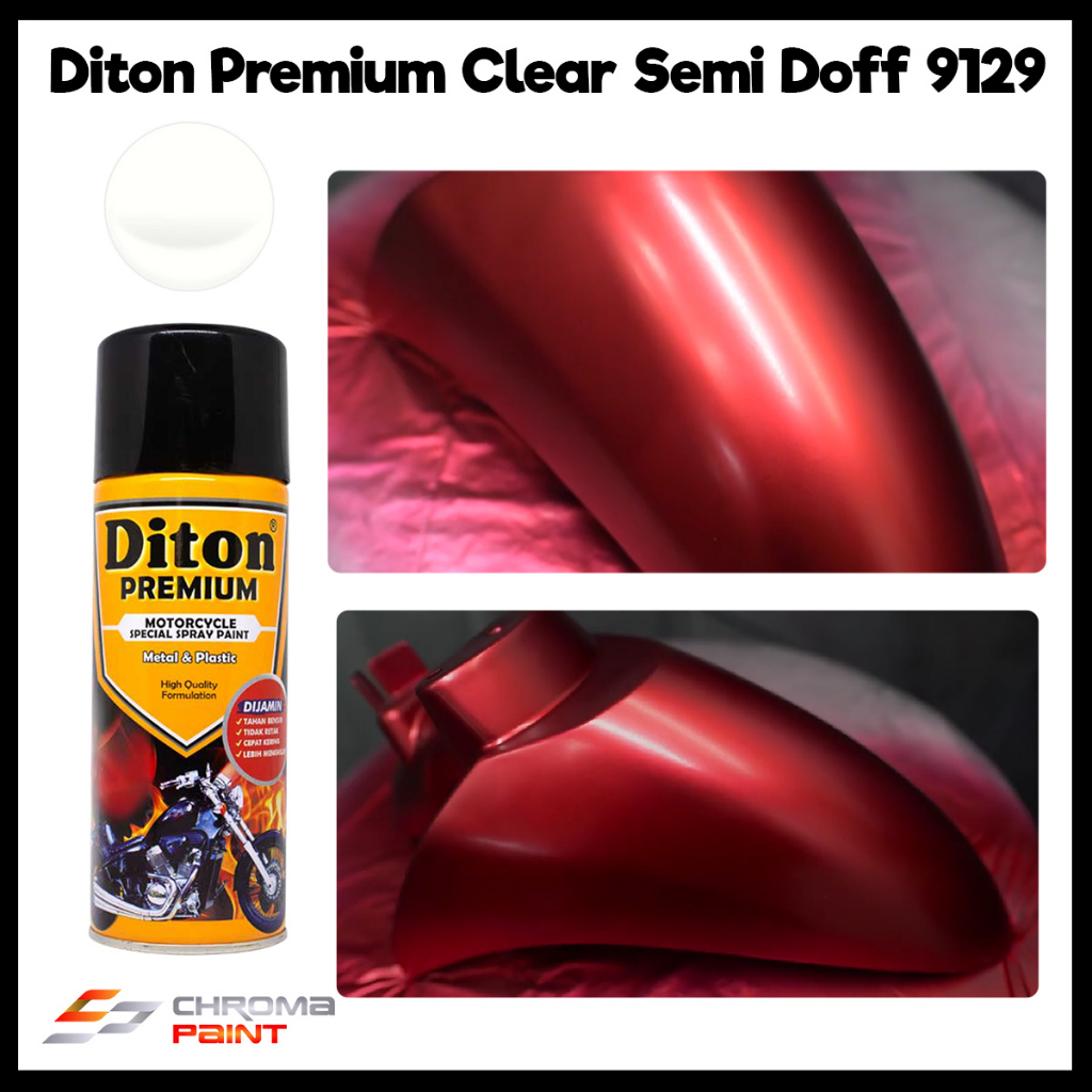 Diton Premium Clear Semi Doff 9129 - Clear Coat / Pernis Motor Semprot