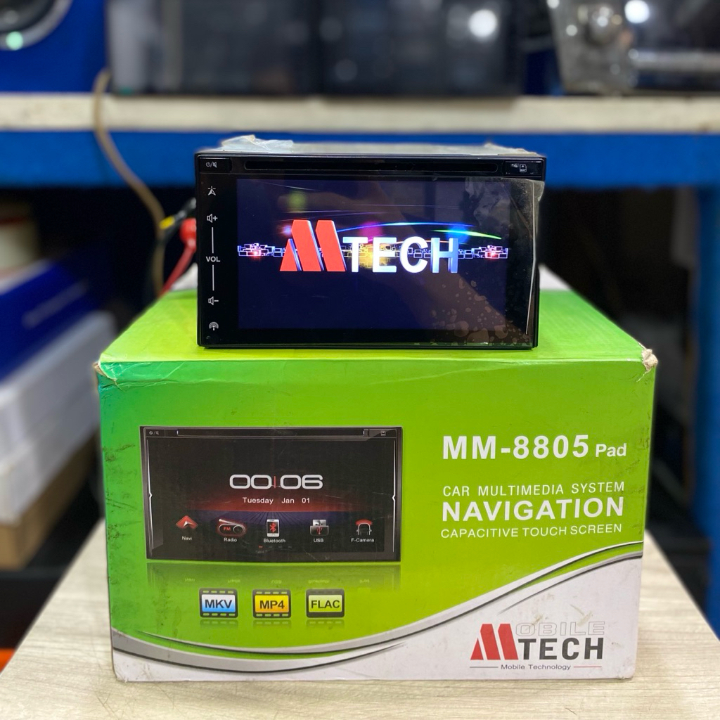 head unit double din merk m tech ukuran 7 inch