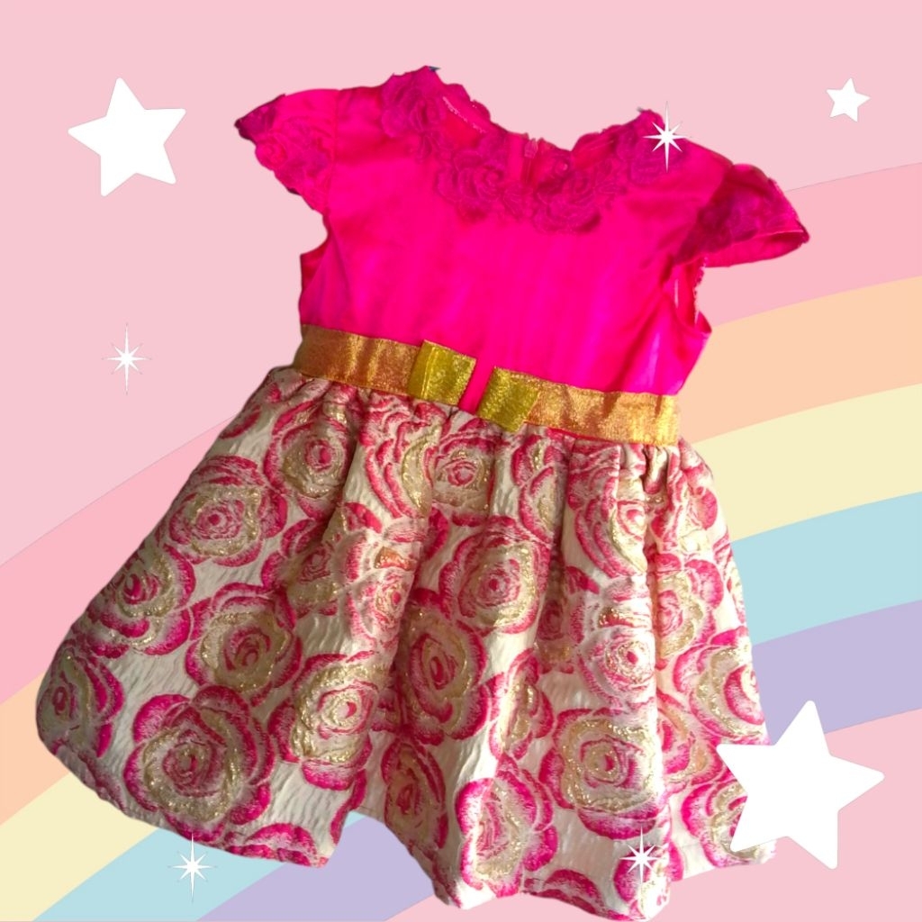 Preloved Dress / Gaun Pink Fanta / Fuschia Balita