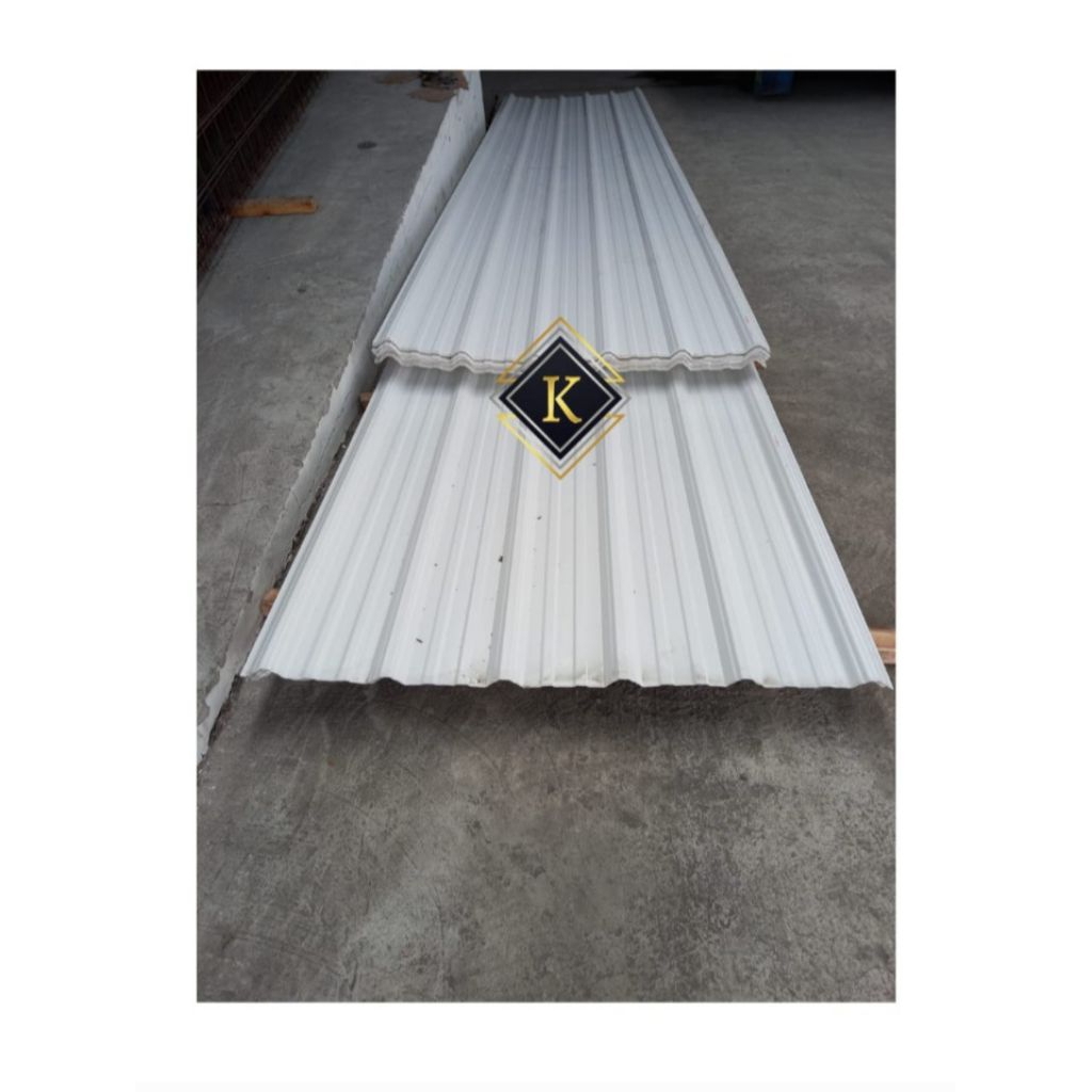 ATAP UPVC THERMO 1000 PANJANG 7 METER X 1,2 MM SINGLE LAYER WALL 1 PUTIH ABU ABU SETARA ALDERON RS G