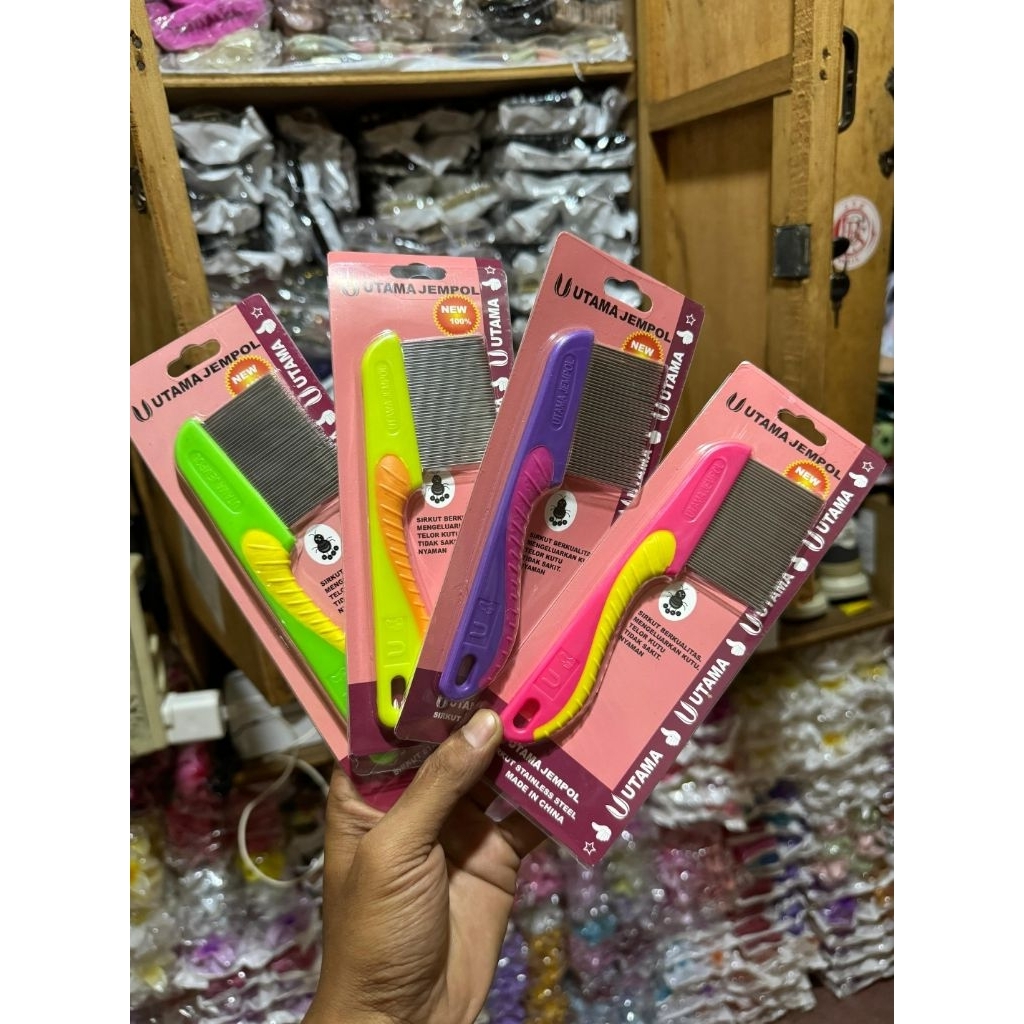 (ISI 12 PCS) Sisir kutu besi sisir kutu gagang besi sisir ketombe sisir ketombe besi sisir kutu bagu