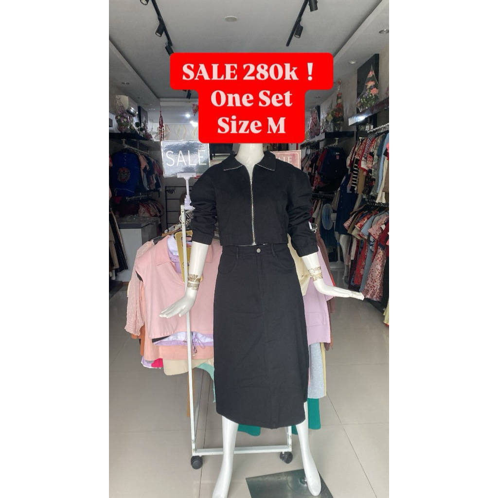 One Set Wanita Jeans Rok// one set wanita jeans rok midi